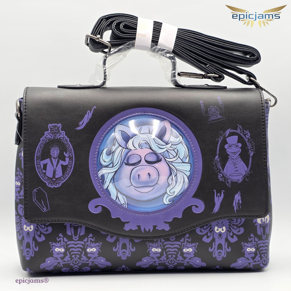Disney Muppets Haunted Mansion Madame Pigota Miss Piggy Crossbody Bag New